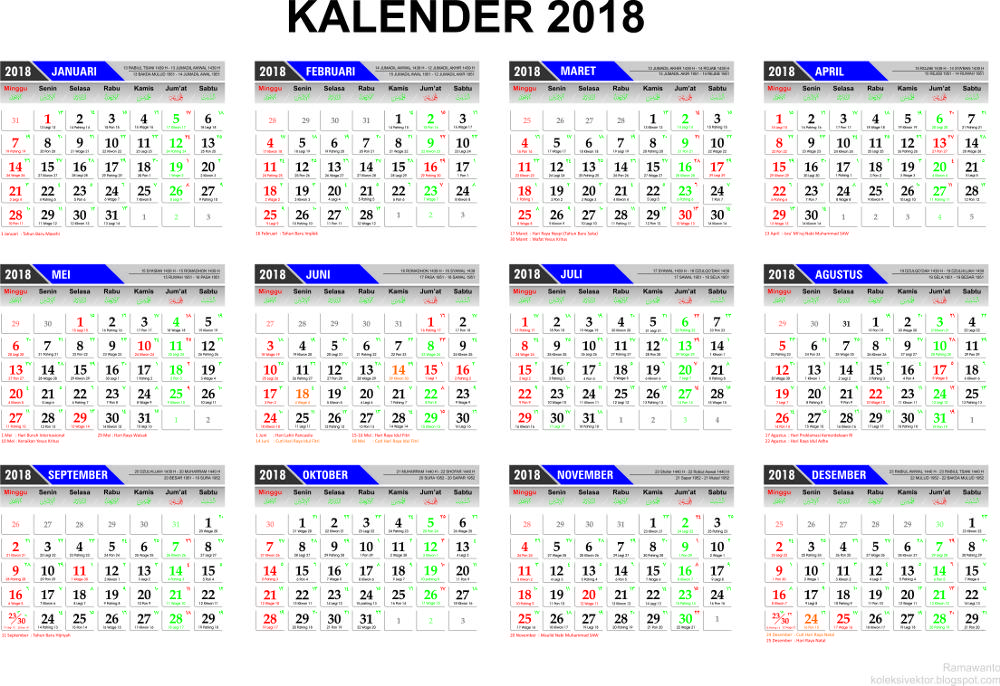 Kalender 2018 2019